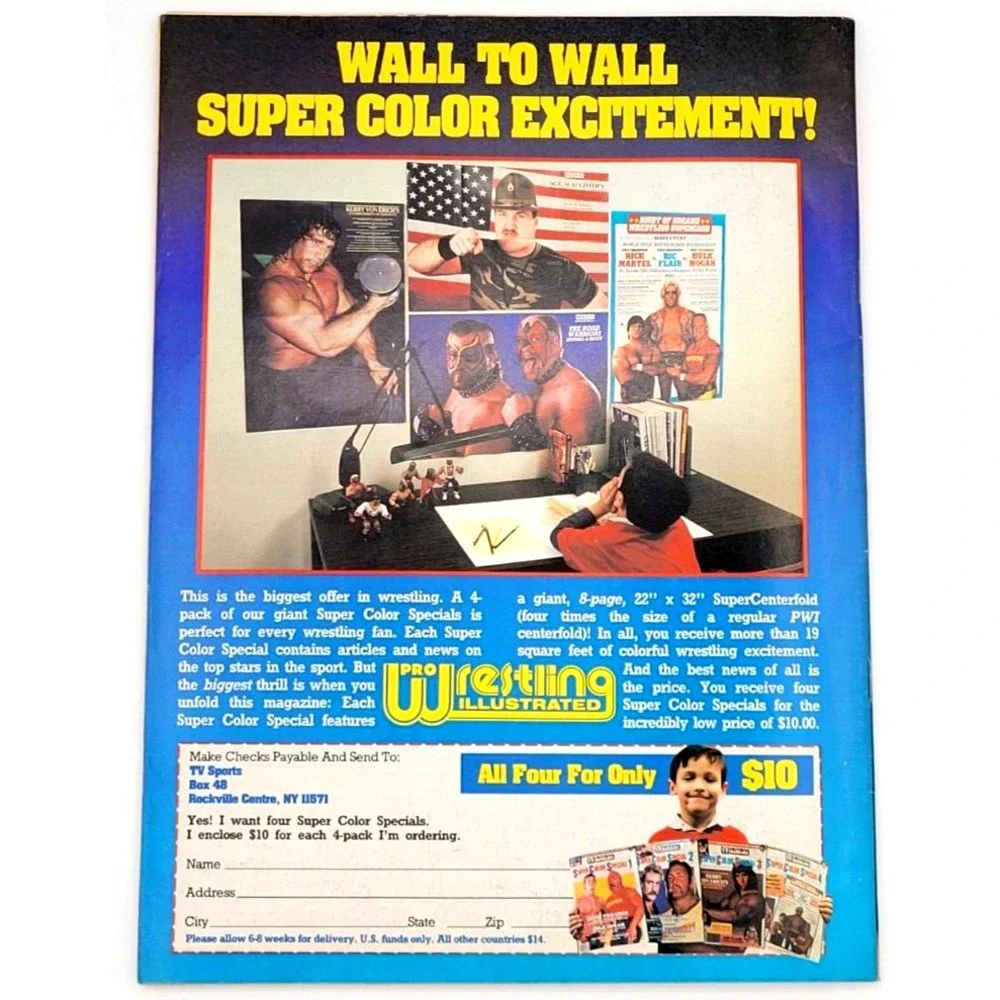 THE WRESTLER JAN 1987 HULK HOGAN JIMMY SNUKA BOBBY HEENAN THE WARLORD MATT BORNE